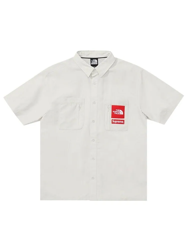 Рубашка Supreme x The North Face Trekking Short-Sleeve Shirt — изображение 1 из 1, серый