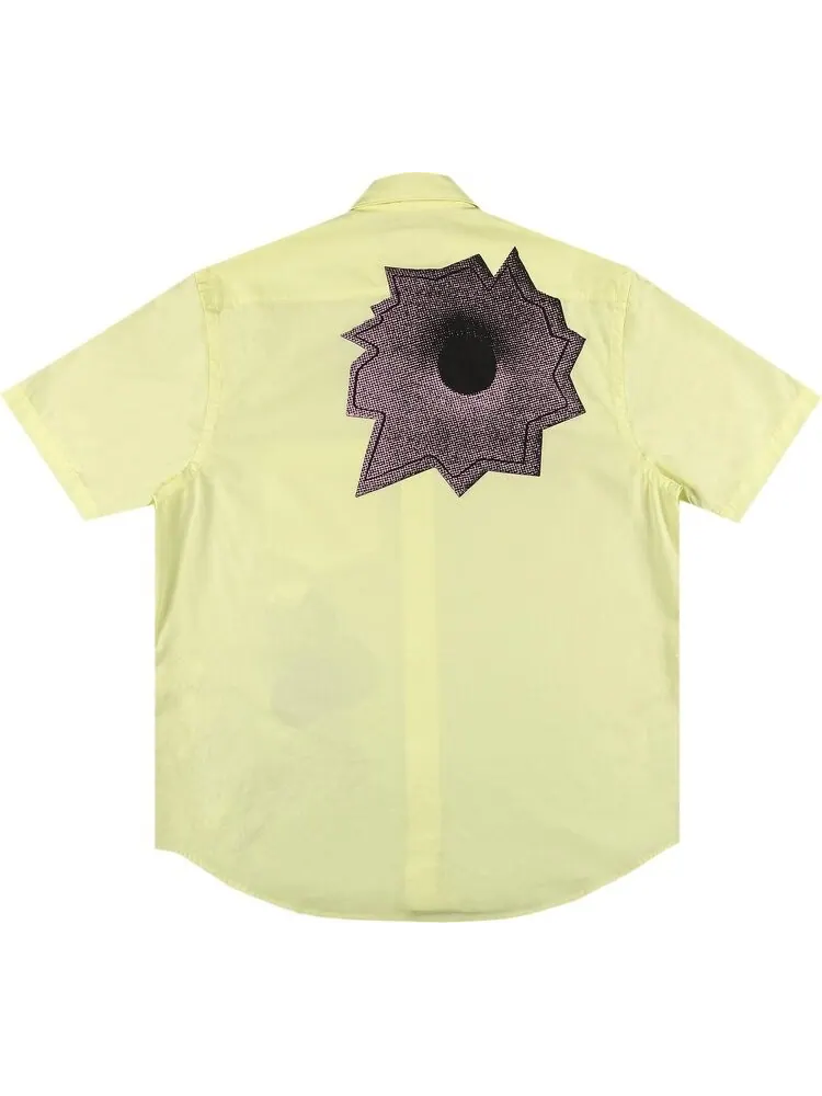 Рубашка Supreme x Nate Lowman Short-Sleeve Shirt 'Pale Yellow' — изображение 2 из 3, желтый