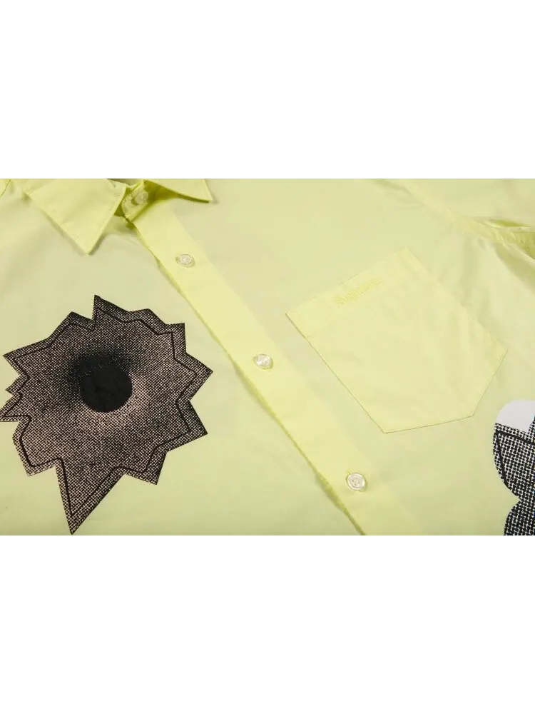 Рубашка Supreme x Nate Lowman Short-Sleeve Shirt 'Pale Yellow' — изображение 3 из 3, желтый