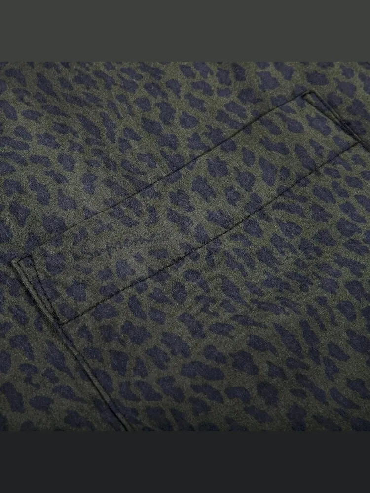 Рубашка Supreme Leopard Silk Short-Sleeve Shirt 'Charcoal' — изображение 2 из 2, серый