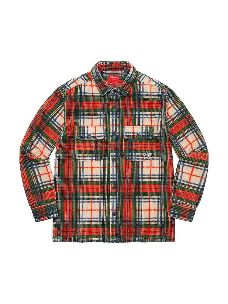 Рубашка Supreme Corduroy Shirt — изображение 1 из 1, клетчатый