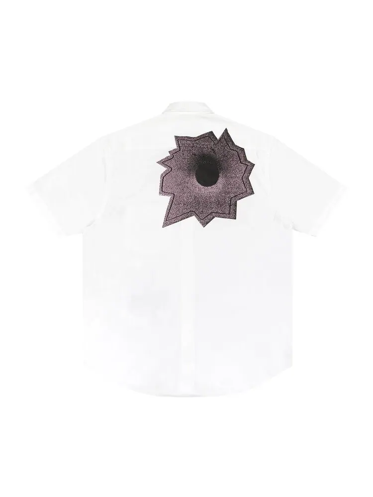 Рубашка Supreme x Nate Lowman Short-Sleeve Shirt 'White' — изображение 2 из 3, белый