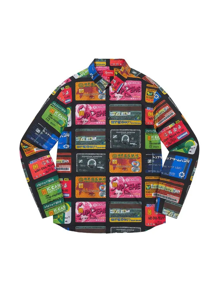 Рубашка Supreme Credit Cards Shirt Multicolor — изображение 1 из 1, мульти