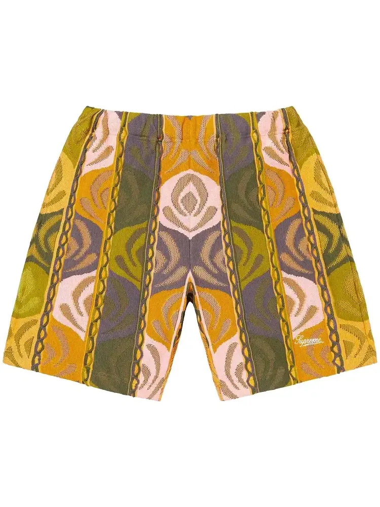 Вязаные шорты Supreme Abstract Textured Knit Short — изображение 1 из 2, зеленый