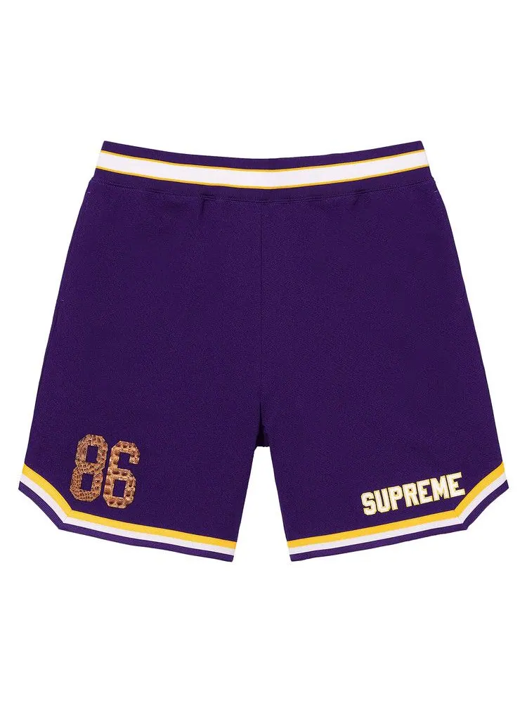 Шорты Supreme Faux Croc Basketball Short — изображение 1 из 2, фиолетовый