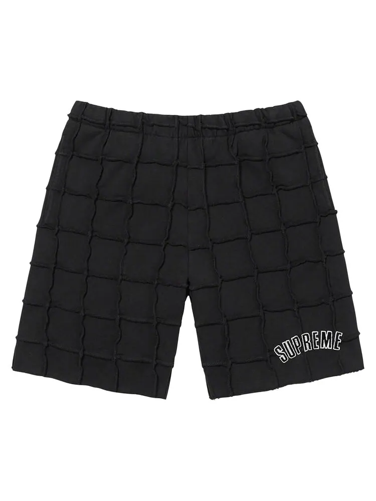 Шорты Supreme Reverse Patchwork Sweatshort — изображение 1 из 2, черный