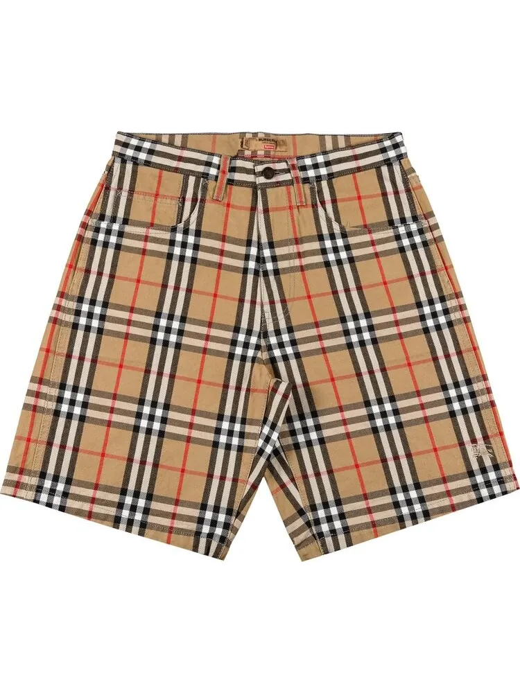 Шорты Supreme x Burberry Denim Short 'Beige' — изображение 1 из 3, загар