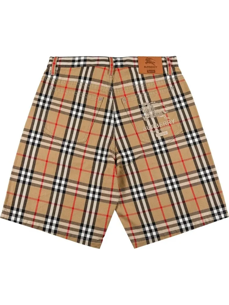 Шорты Supreme x Burberry Denim Short 'Beige' — изображение 2 из 3, загар