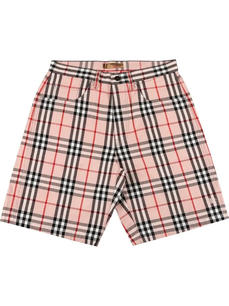 Шорты Supreme x Burberry Denim Short 'Pink' — изображение 1 из 3, розовый