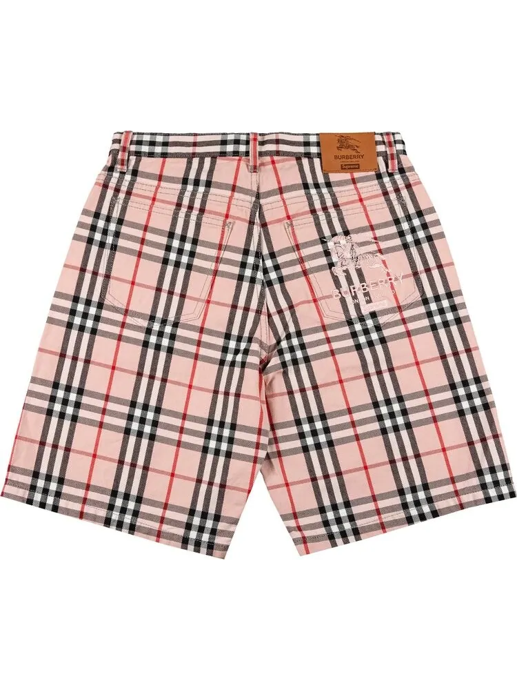 Шорты Supreme x Burberry Denim Short 'Pink' — изображение 2 из 3, розовый