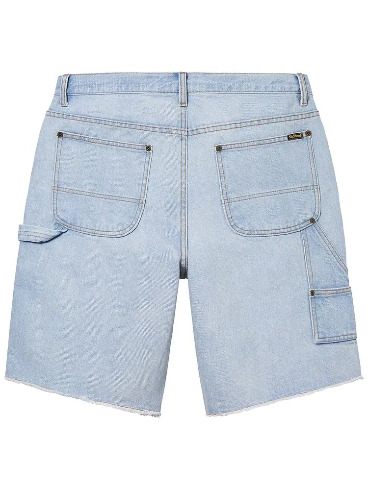 Джинсовые шорты Supreme Cutoff Double Knee Denim Painter Short — изображение 2 из 2, синий