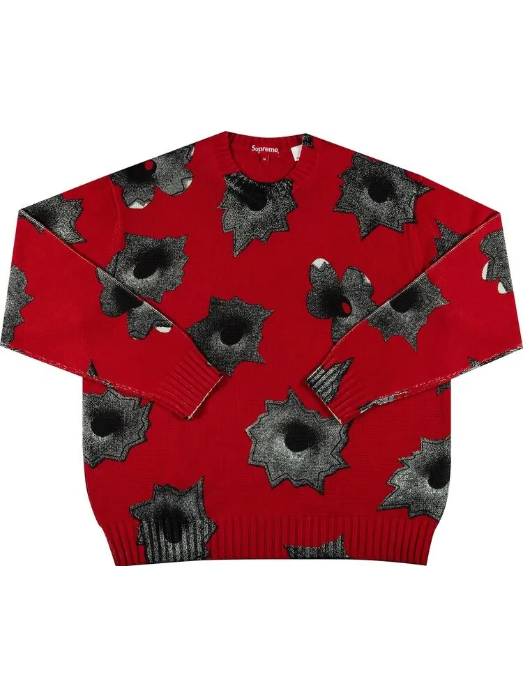 Свитер Supreme x Nate Lowman Sweater 'Red' — изображение 1 из 3, красный