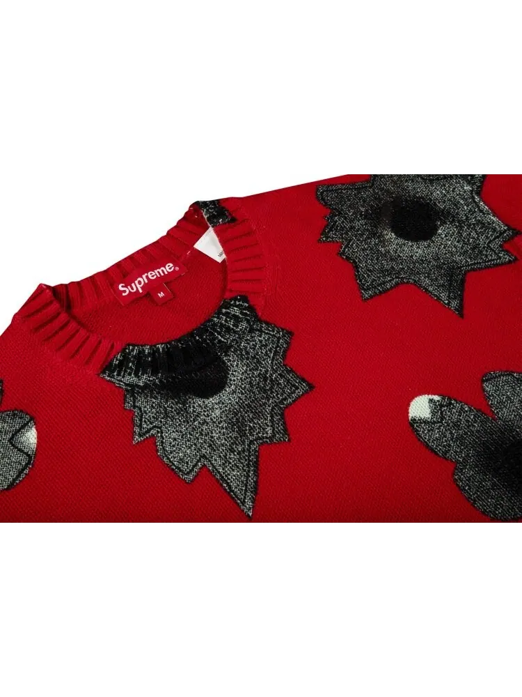 Свитер Supreme x Nate Lowman Sweater 'Red' — изображение 3 из 3, красный