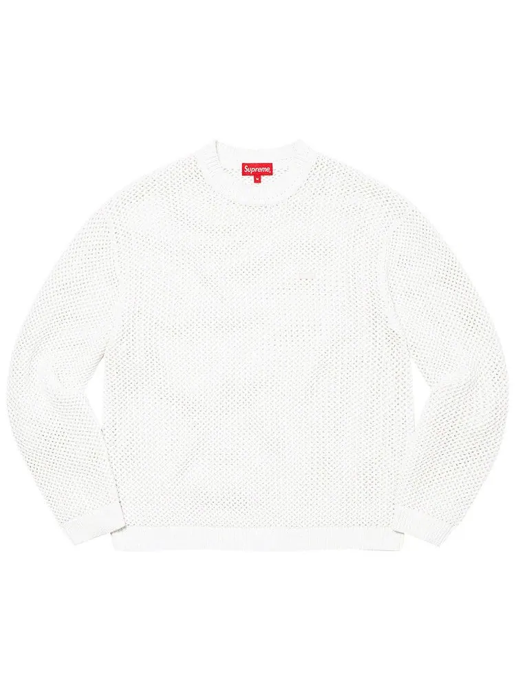 Свитер Supreme Open Knit Smallbox Sweater — изображение 1 из 1, белый