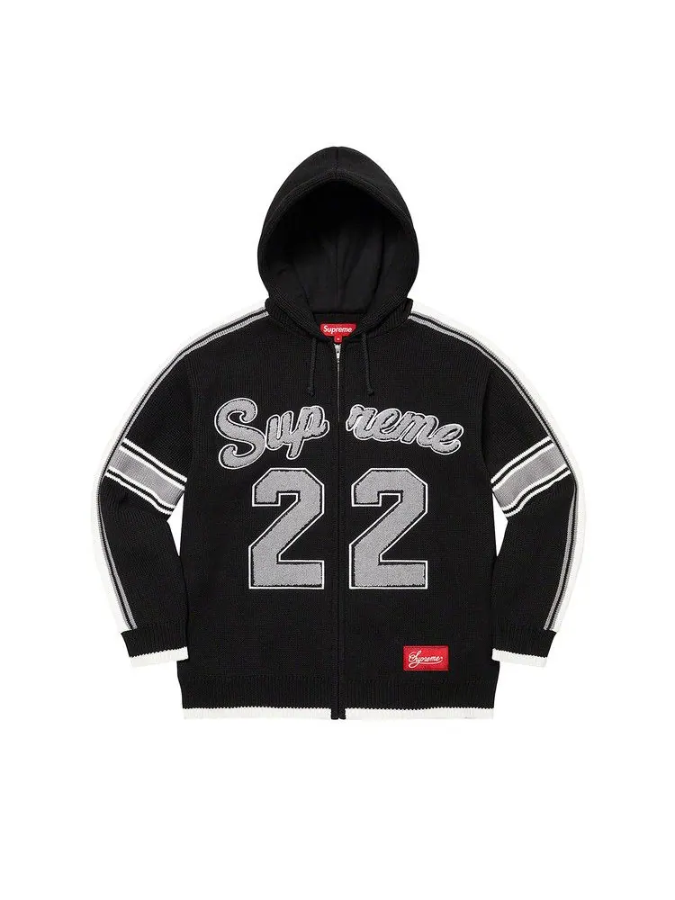 Свитер Supreme Sport Zip Up Hooded Sweater — изображение 1 из 2, черный