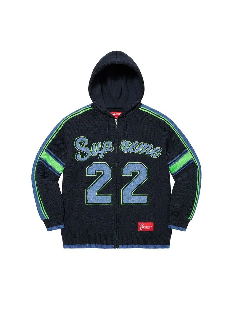 Свитер Supreme Sport Zip Up Hooded Sweater — изображение 1 из 2, темно-синий