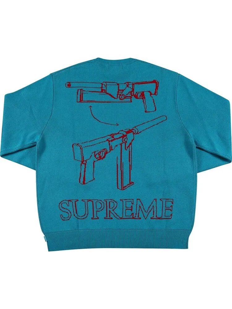 Свитер Supreme Aeon Flux Sweater 'Cyan' — изображение 2 из 3, синий