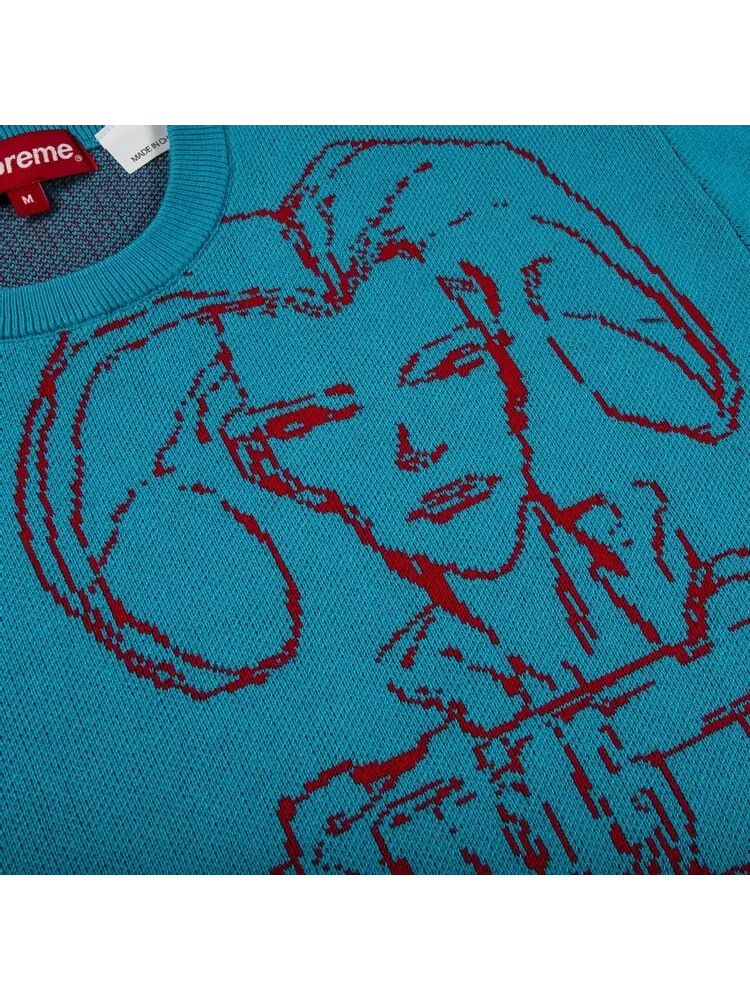 Свитер Supreme Aeon Flux Sweater 'Cyan' — изображение 3 из 3, синий
