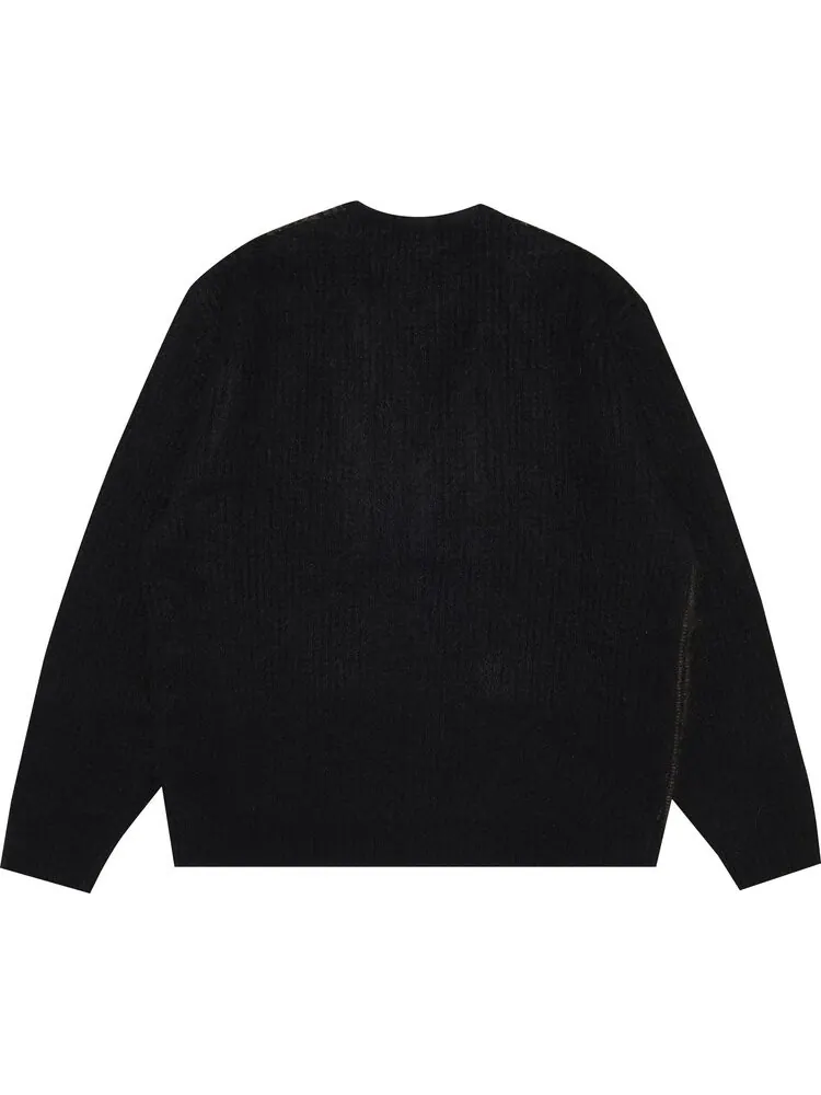 Кардиган Supreme Brushed Grid Cardigan 'Black' — изображение 2 из 3, черный