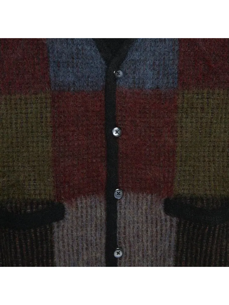 Кардиган Supreme Brushed Grid Cardigan 'Black' — изображение 3 из 3, черный