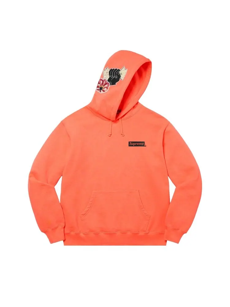 Толстовка Supreme Instant High Patches Hooded Sweatshirt — изображение 1 из 2, оранжевый