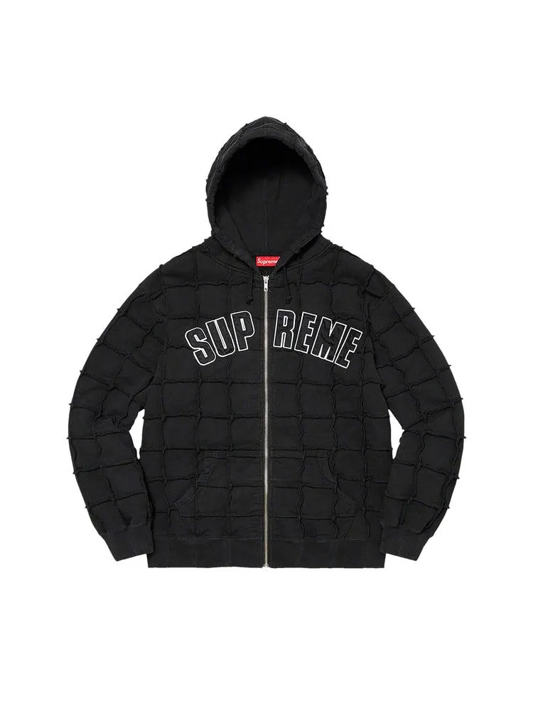 Толстовка Supreme Reverse Patchwork Zip Up Hooded Sweatshirt — изображение 1 из 1, черный