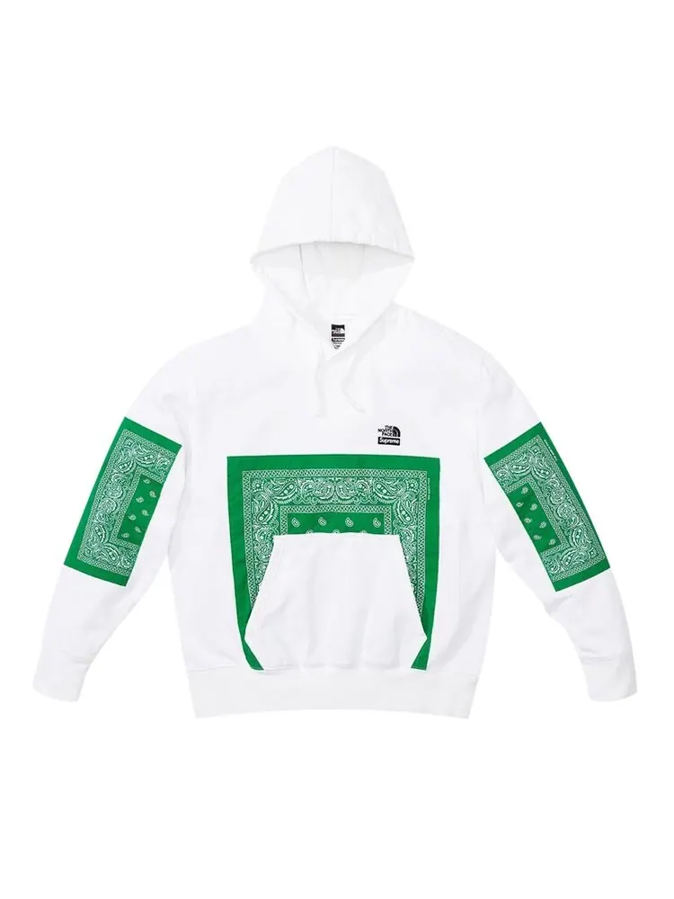 Толстовка Supreme x The North Face Bandana Hooded Sweatshirt — изображение 1 из 1, белый