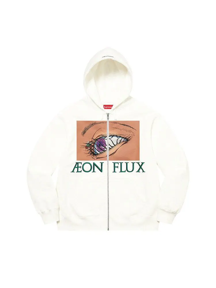 Толстовка Supreme Aeon Flux Zip Up Hooded Sweatshirt — изображение 1 из 2, белый