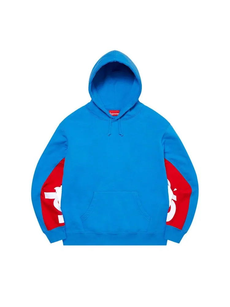 Толстовка Supreme Cropped Panels Hooded Sweatshirt — изображение 1 из 2, яркий синий