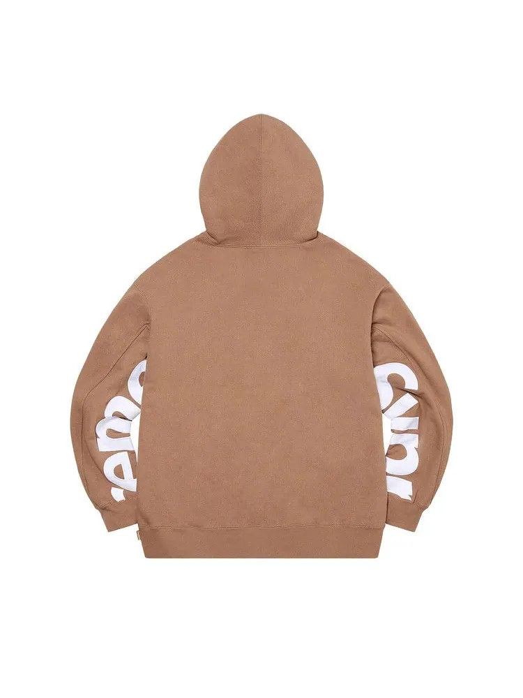 Толстовка Supreme Cropped Panels Hooded Sweatshirt — изображение 2 из 2, коричневый
