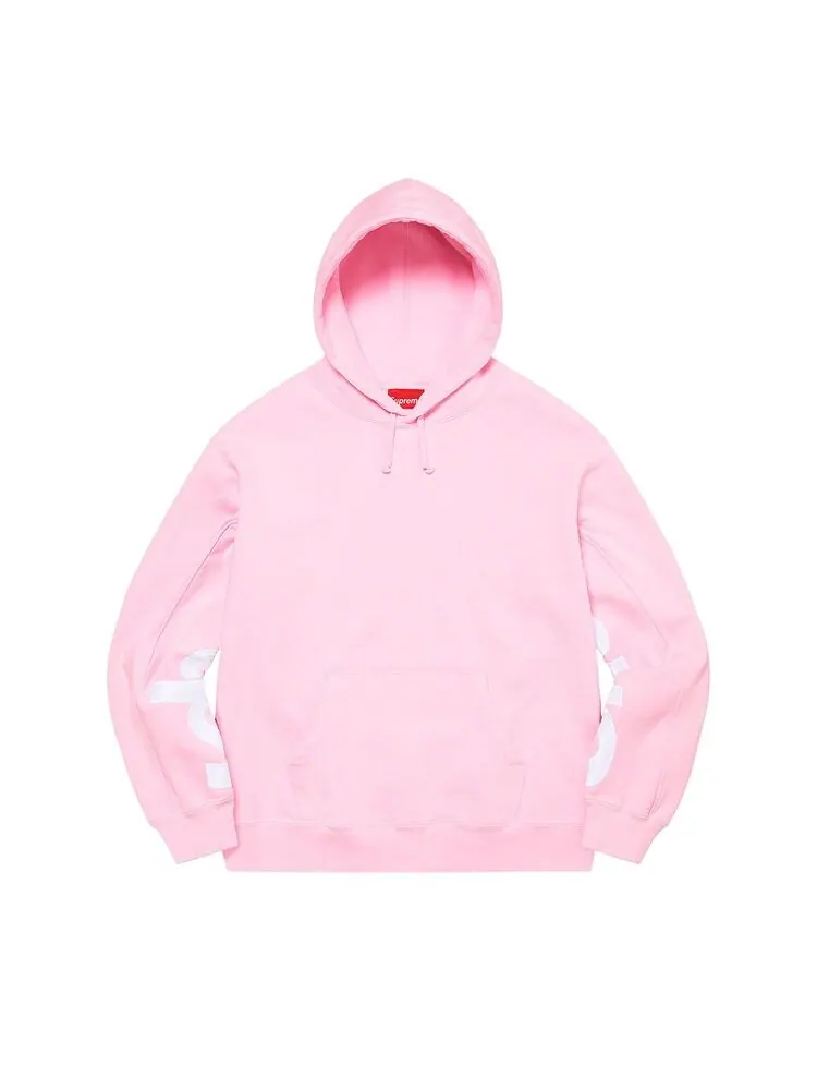 Толстовка Supreme Cropped Panels Hooded Sweatshirt Light Pink — изображение 1 из 2, розовый