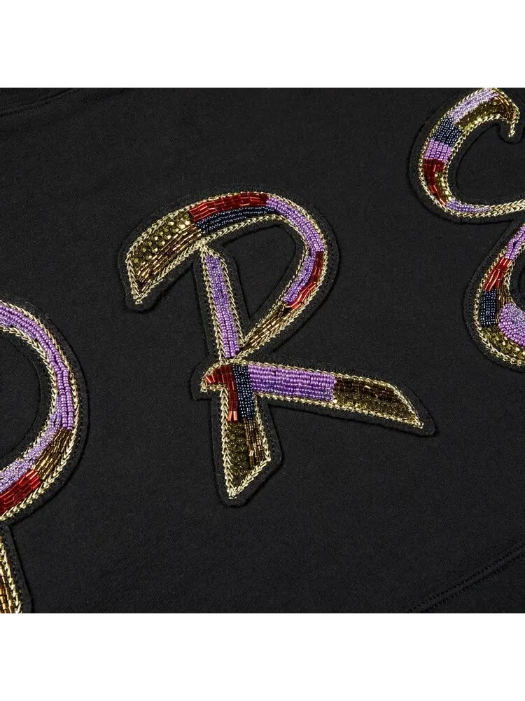 Толстовка Supreme Beaded Hooded Sweatshirt 'Black' — изображение 3 из 3, черный