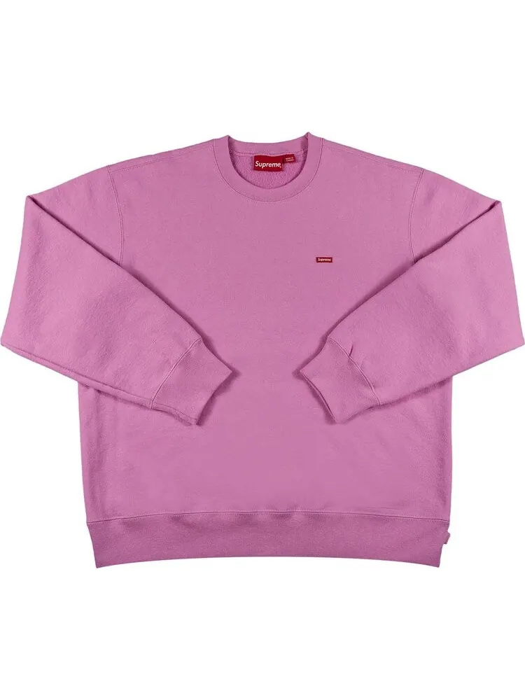 Толстовка Supreme Small Box Crewneck 'Bright Pink' — изображение 1 из 2, розовый