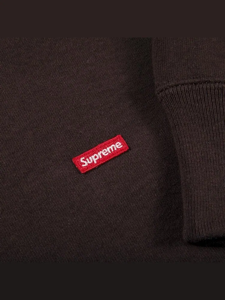 Толстовка Supreme Small Box Crewneck 'Dark Brown' — изображение 2 из 2, коричневый