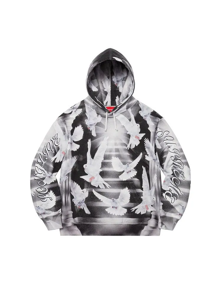 Худи Supreme Doves Hooded Sweatshirt 'Black' — изображение 1 из 2, черный