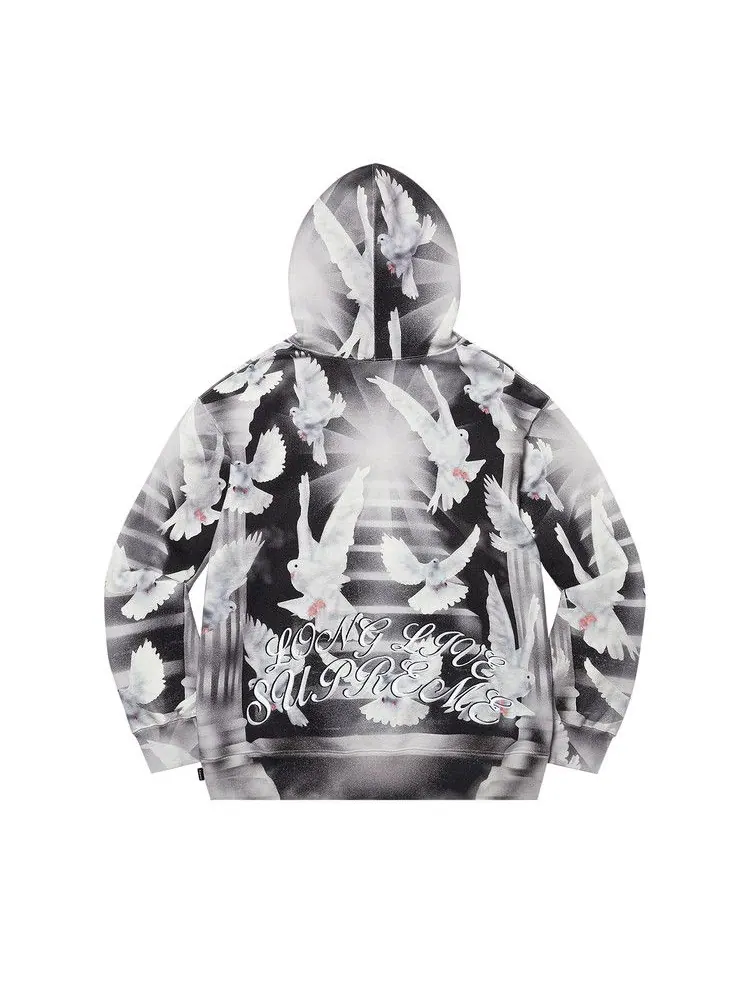 Худи Supreme Doves Hooded Sweatshirt 'Black' — изображение 2 из 2, черный