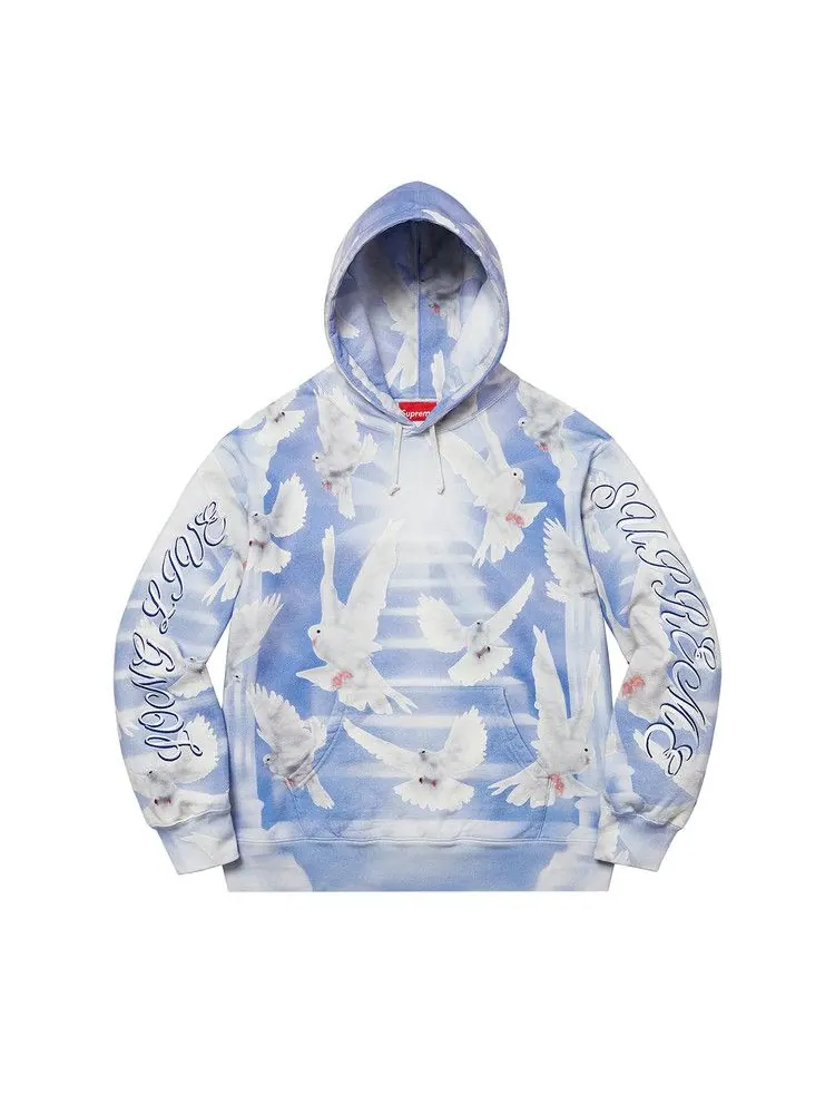 Толстовка Supreme Doves Hooded Sweatshirt — изображение 1 из 2, синий