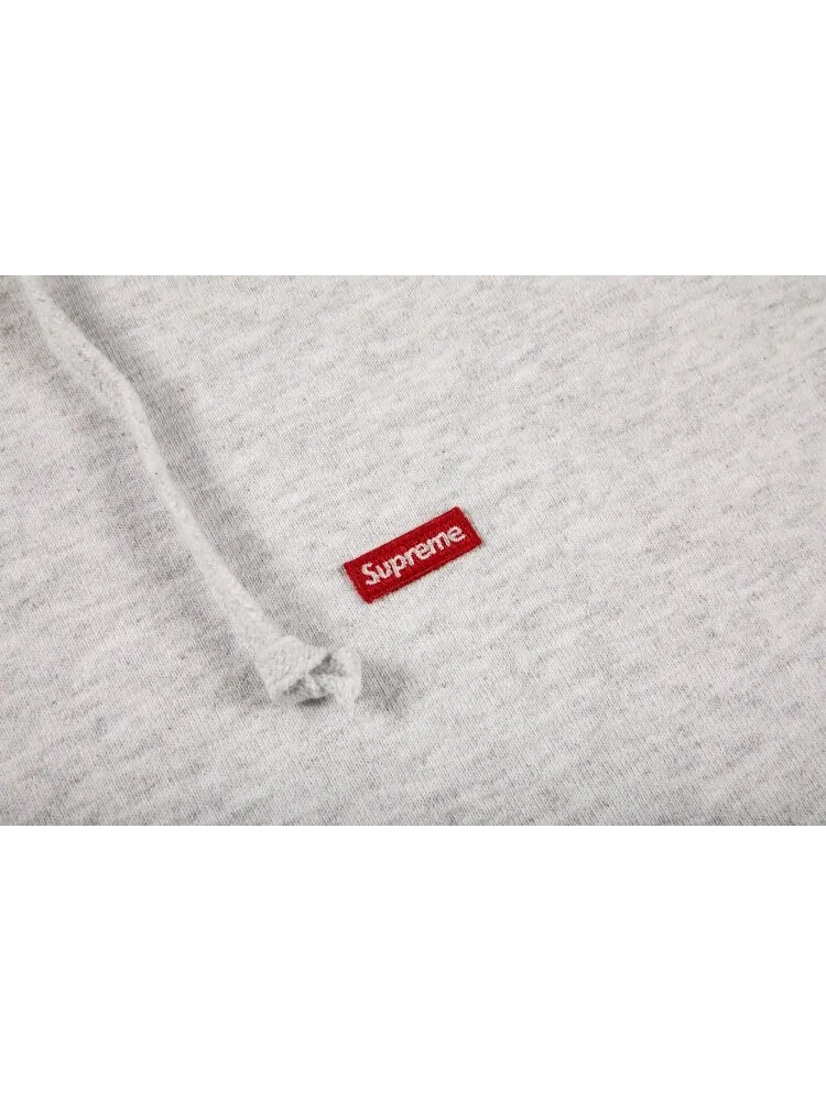 Толстовка Supreme Small Box Hooded Sweatshirt 'Ash Grey' — изображение 2 из 2, серый