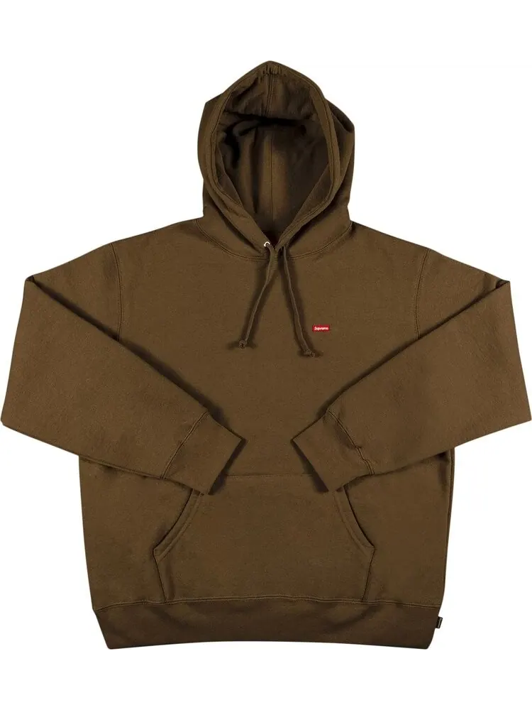 Толстовка Supreme Small Box Hooded Sweatshirt 'Olive Brown' — изображение 1 из 2, коричневый
