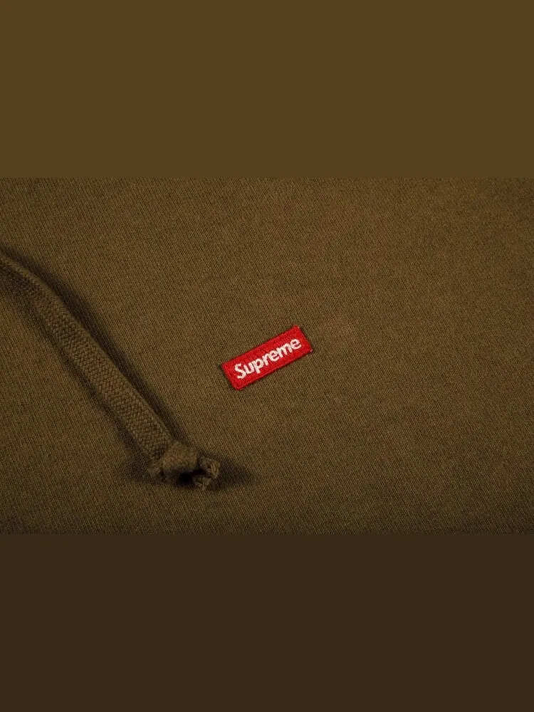 Толстовка Supreme Small Box Hooded Sweatshirt 'Olive Brown' — изображение 2 из 2, коричневый