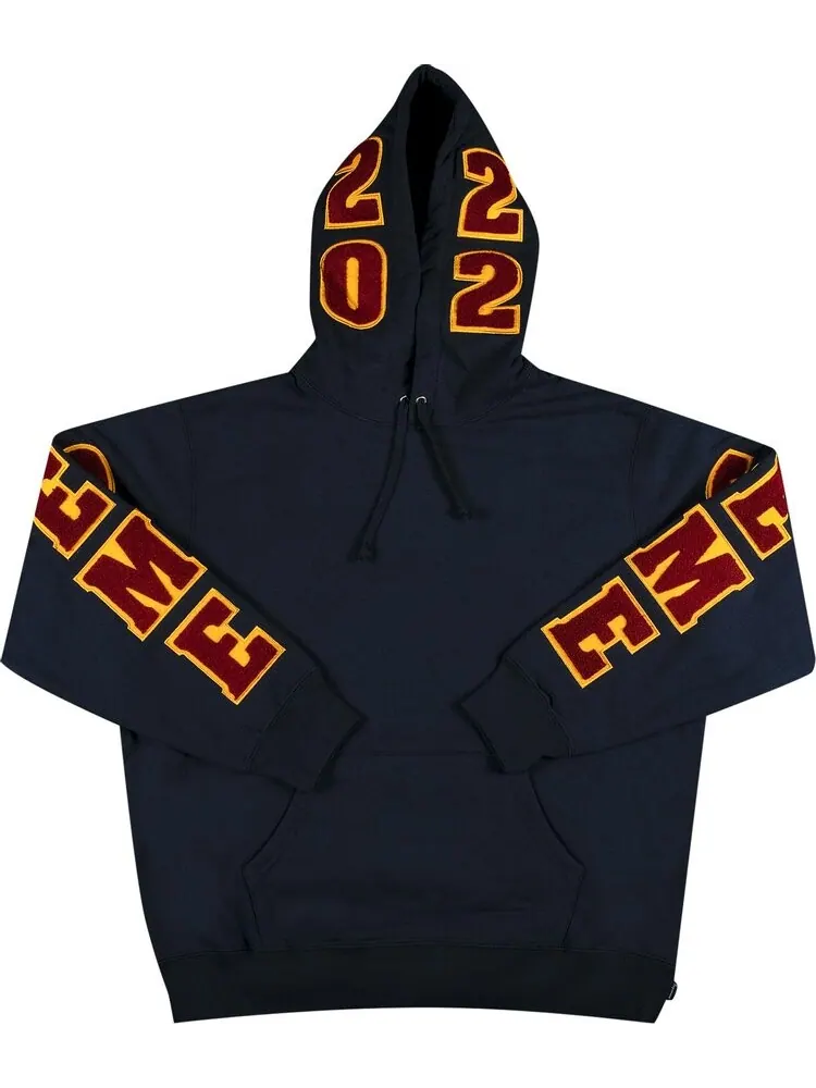 Толстовка Supreme Team Chenille Hooded Sweatshirt 'Navy' — изображение 1 из 3, синий