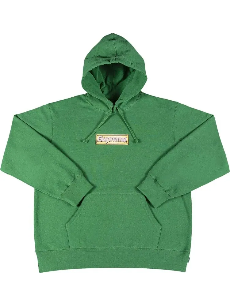 Толстовка Supreme Bling Box Logo Hooded Sweatshirt 'Green' — изображение 1 из 2, зеленый