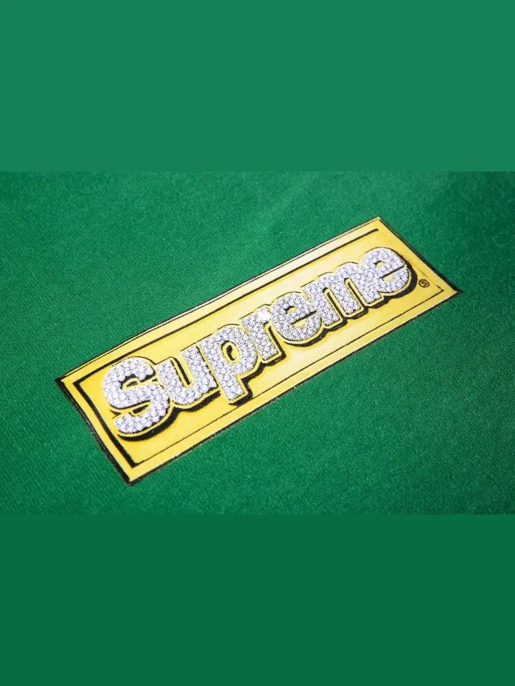 Толстовка Supreme Bling Box Logo Hooded Sweatshirt 'Green' — изображение 2 из 2, зеленый