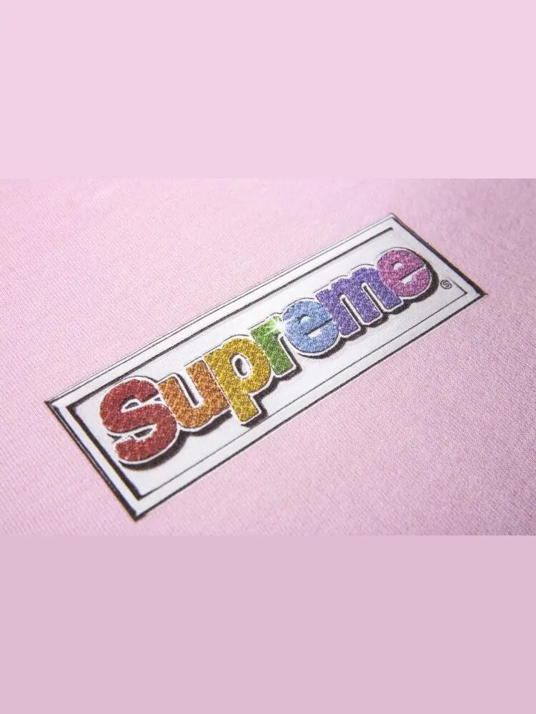 Толстовка Supreme Bling Box Logo Hooded Sweatshirt 'Light Pink' — изображение 2 из 2, розовый