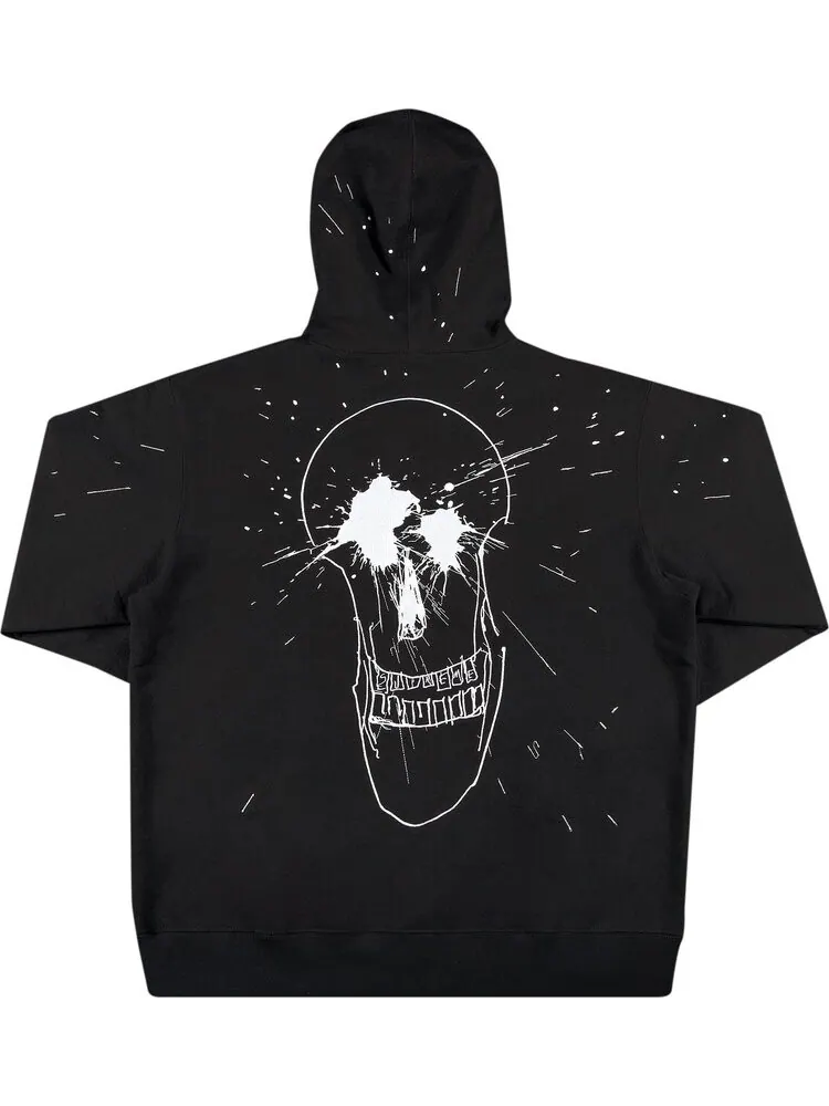 Толстовка Supreme Ralph Steadman Skull Hooded Sweatshirt 'Black' — изображение 2 из 3, черный