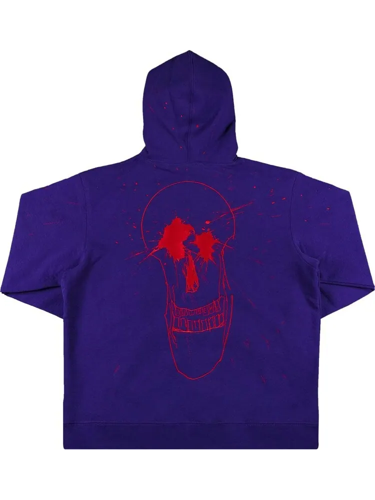 Толстовка Supreme Ralph Steadman Skull Hooded Sweatshirt 'Purple' — изображение 2 из 3, фиолетовый