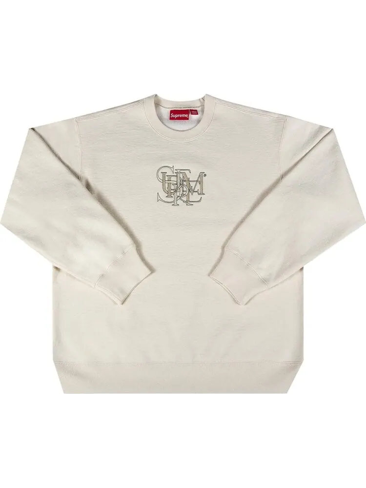 Толстовка Supreme Overlap Crewneck 'Natural' — изображение 1 из 2, бежевый