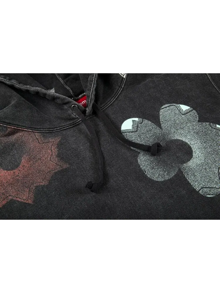 Толстовка Supreme x Nate Lowman Hooded Sweatshirt 'Black' — изображение 3 из 3, черный