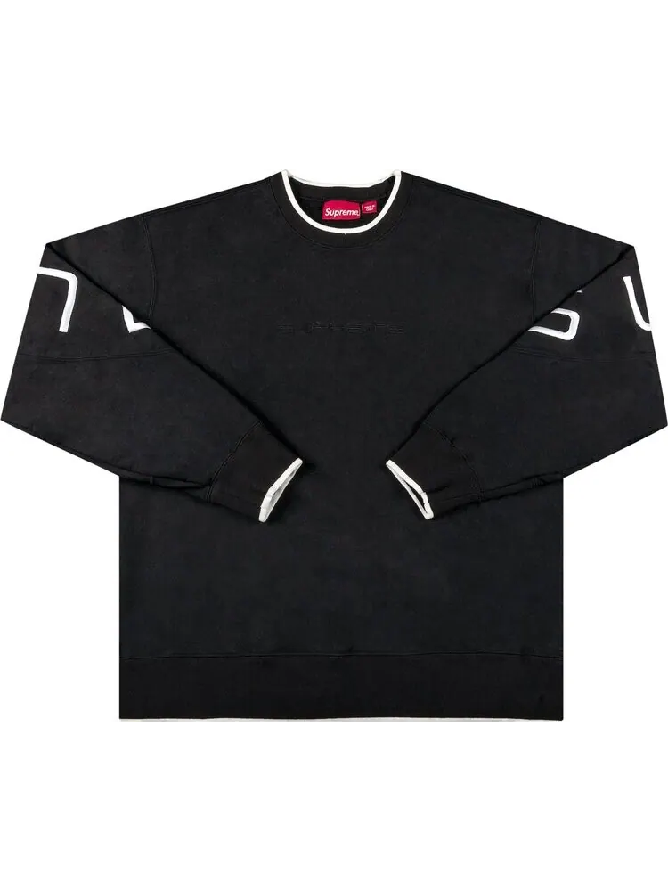 Толстовка Supreme Stretch Crewneck 'Black' — изображение 1 из 3, черный