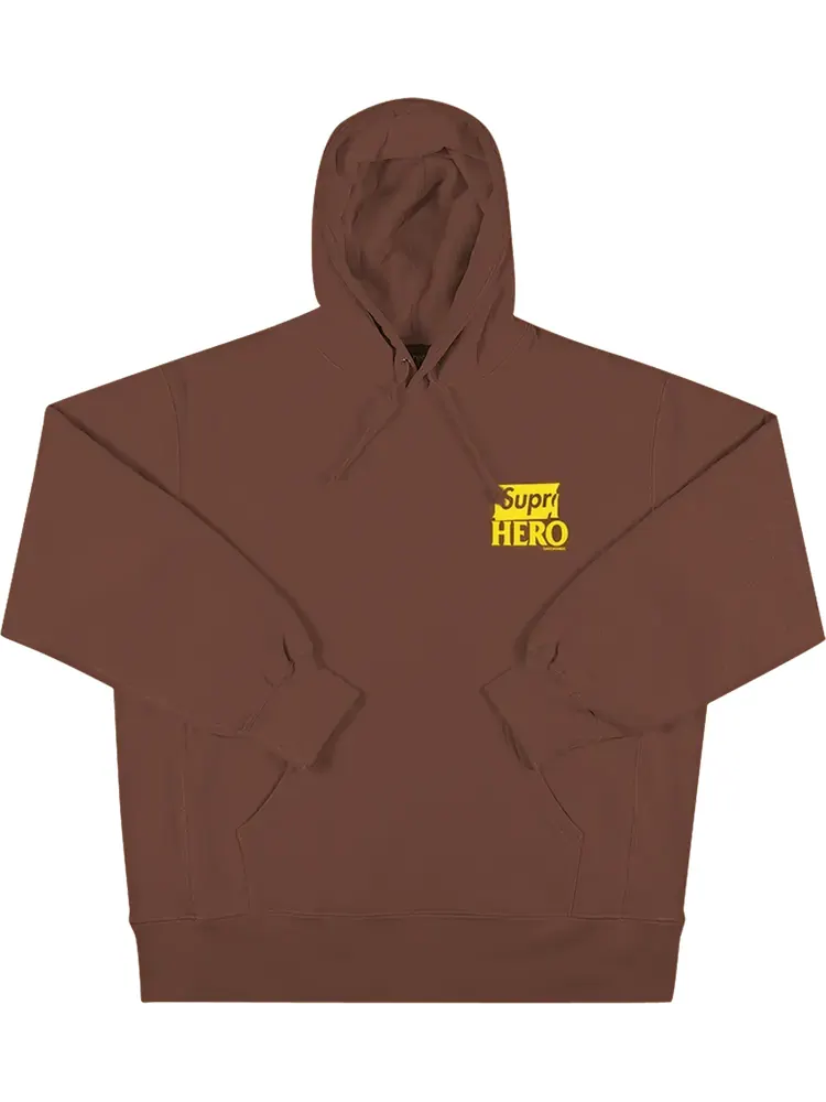 Толстовка Supreme x ANTIHERO Hooded Sweatshirt 'Brown' — изображение 1 из 1, коричневый